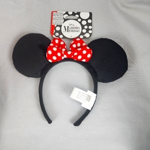 Walt Disney World Velour Classic Minnie Mouse Ears Headband